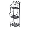 Scaffale per Piante in Metallo 3 Piani 35x29H118cm Jessica Nero