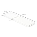 Cuscino per Lettino prendisole 188x53x8 cm Rivestimento in Poliestere Bianco Crema