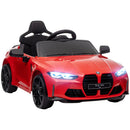 Macchina Elettrica per Bambini Licenza BMW M4 con Telecomando Rosso  