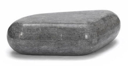 Tavolino da Salotto 98x52xH27 cm in Pietra fossile Sasso medium Grigio prezzo