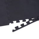 Tappeto Puzzle 8 Pezzi 63x63 cm in EVA Morbido Nero 