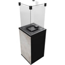 Stufa a Gas da Esterno cm 155,3x48,2x48,2 Flig Gastonia Ossido Grigio con Vetri