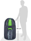 Slittino Bob a 2 Posti Sterzabile con Freno 98x56 cm Plastica Stratos Titan Blu