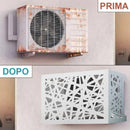 Copricondizionatore Copertura per Climatizzatore 86x44x68 cm Artist M in Alluminio Marrone Corten  