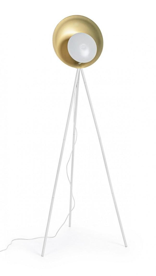 Lampada da Terra Piantana 87x56x155 cm E27 con Treppiede Bianco e Oro online