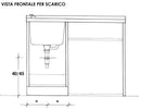Lavatoio e Coprilavatrice 109x60x89cm Asse in Termoplastico Montegrappa Marella Bianco Sinistro con Cesto