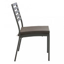 Sedia da Giardino Formentera con Cuscino 46x62x84 h cm in Alluminio Taupe