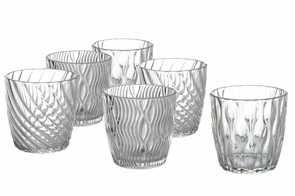 online Set 6 Bicchieri Acqua in Vetro 325 ml Villa d'Este Home Tivoli Waves