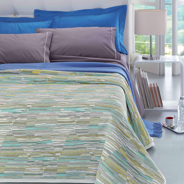 prezzo Copriletto in Misto Cotone Cober Altea Azzurro