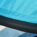 Triciclo Passeggino per Bambini con Maniglione 95x50x106 cm con Cintura di Sicurezza Blu  