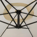 Ombrellone da Giardino Decentrato Ø3m in Acciaio Telo Beige con Flap