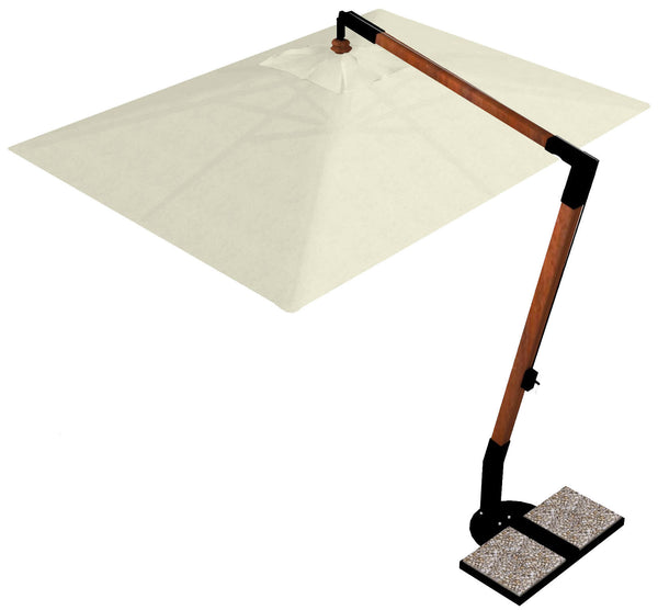 Ombrellone da Giardino Decentrato 3x4m in Legno Telo in Acrilico Danieli Tokio Ecrù sconto