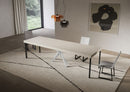 Consolle Allungabile 90-300x40x77 cm Saki Premium Cashmere Gambe Bianche 