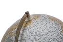 Mappamondo Arancione con Luce Ø25x38 cm Metallo e Plastica Oro Ruggine e Argento