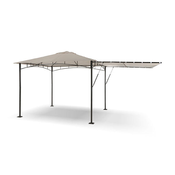 prezzo Gazebo a Vela da Giardino 3x3m Telo in Poliuretano con Chiusura a Gas e Ventilazione Taddei Razzaq Beige