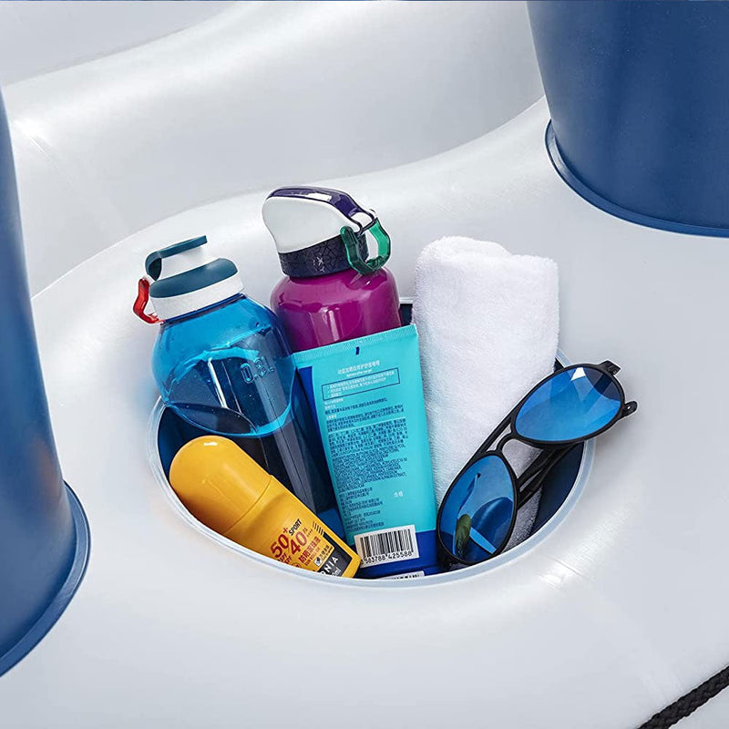 Isola Gonfiabile con 4 Portabicchieri e 2 Vani Portaoggetti Peso Massimo 360 Kg