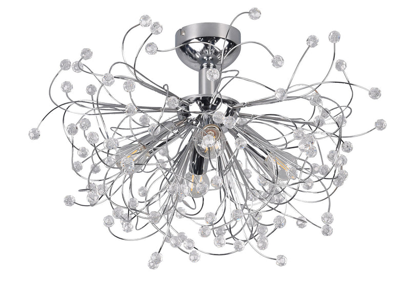 Plafoniera da Interno Attacco E14 in Metallo Cromo