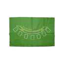 Tappeto copritavolo Black Jack 60x90 cm panno verde per gioco del Poker