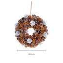 Set 2 Corone Natalizie con Mini Pigne Ø25 cm