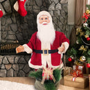 Pupazzo Babbo Natale H80 cm con Luci e Movimento Rosso