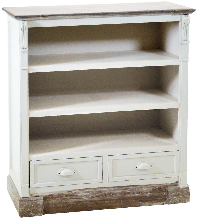 Mobile Libreria 3 Ripiani 2 Cassetti in Legno Provenza