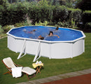 Piscina Ovale Fuori Terra 610x375xh120 cm in Acciaio e PVC Gre Fidji