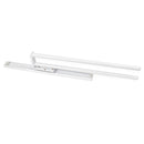 Portasciugamani Estraibile 2 Bracci 31 cm in Alluminio Emuca Bianco