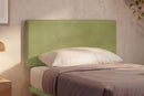 Letto Singolo con Rete Rivestita Microfibra Tè Verde Tessis Testata Flat Varie Misure