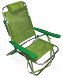 Set 2 Sedie Mare Spiaggine Pieghevoli in Alluminio Soriani Brasile Verde