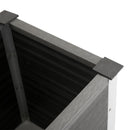 Fioriera Vaso per Piante e Colture in Legno e Plastica Grigio 150x50x50 cm 
