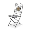 Sedia da Giardino Pieghevole in Ferro con Inserto a Mosaico Taddei Musa
