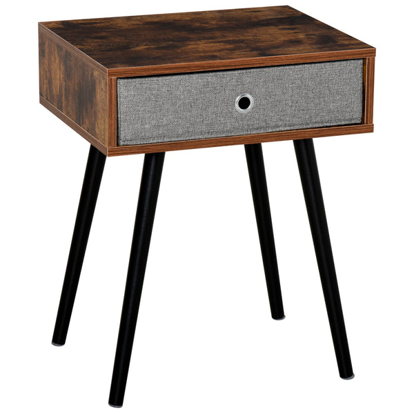 acquista Tavolino con Cassetto 48x38x61 cm in Legno Marrone e Nero