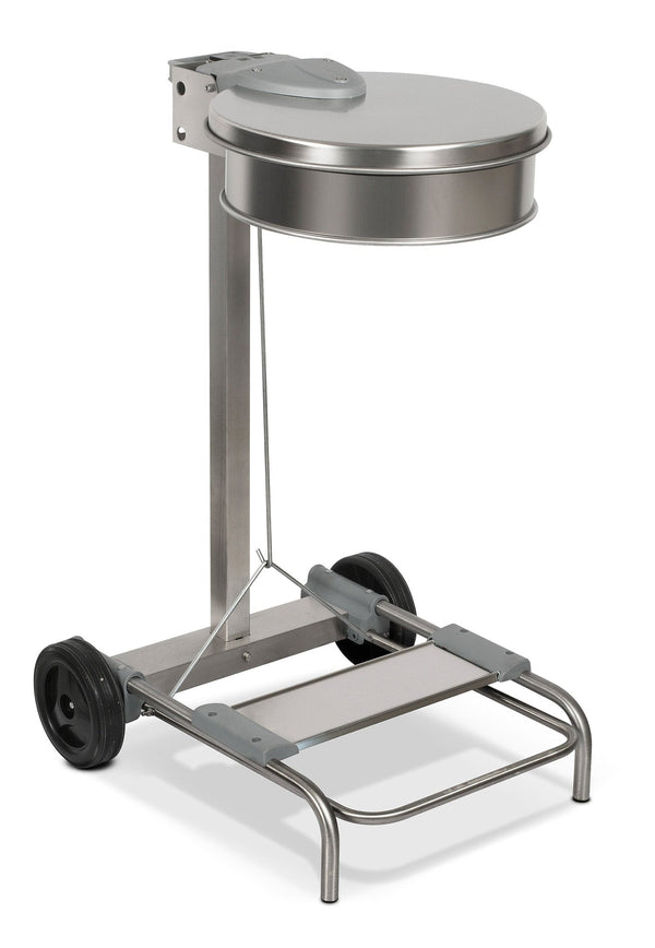 sconto Pattumiera Per Raccolta Rifiuti 54,6x60xh94 cm in Acciaio Inox Reggisacco Argento