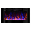 Camino Elettrico da Incasso 54,4x101,6x14 cm Effetto Fiamma 1500W Beverly Nero