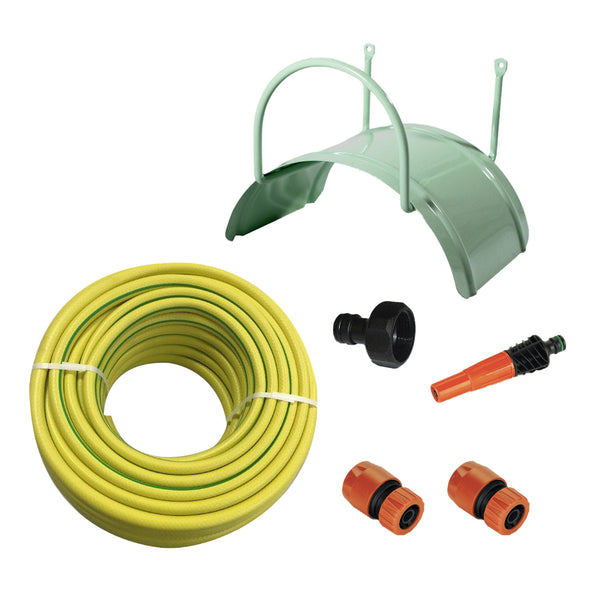 Kit Portatubo da Muro in Acciaio con Tubo 25m e Accessori Agrati sconto