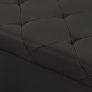 Panca Contenitore Pieghevole 84L 76x38x38 cm in Finta Pelle Nero