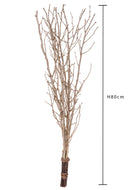 Set 4 Rami Tralcio con Glitter H80 cm Oro