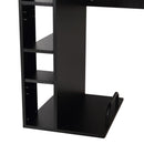 Scrivania da Ufficio Porta PC con Ripiano Tastiera Nera 120x60x74 cm 