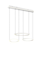 Lampada a Sospensione da Interno a LED in Metallo Bianco Opaco