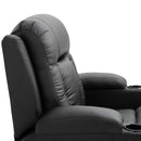 Poltrona Relax Massaggiante 85x94x104 cm Reclinabile in Similpelle Nero