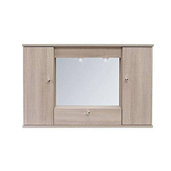 Specchiera mobile bagno pensile 2 ante e ribalta olmo sconto