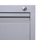 Cassettiera da Ufficio per Documenti 2 Cassetti con Chiusura di Sicurezza in Acciaio 47x62x72 cm 