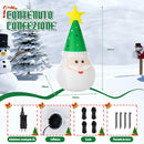 Gonfiabile Babbo Natale XXL 100x130x250 cm con 4 LED da Esterno in Poliestere 190T      