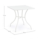 Tavolo da Giardino 70x70x71h cm Kelsie Bianco