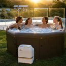 Vasca Idromassaggio Piscina Spa Toscana Plus Smart 6 Adulti 1200 L 182x182x70 cm Effetto Legno Marrone