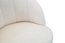 Sedia Loty Crema 57x58x80 cm in Legno e Velluto Crema, Oro e Nero