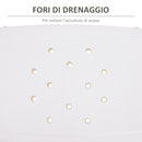 Sgabello per Doccia Bagno antiscivolo bianco altezza regolabile 