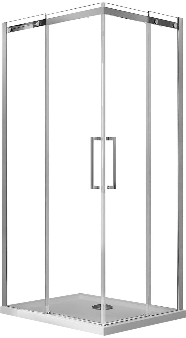 Box Doccia Angolare 2 Ante Scorrevoli in Cristallo Trasparente 8mm H200 Fosterberg Horsens Varie Misure online