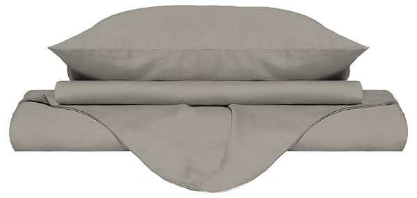 prezzo Copripiumino Matrimoniale con Sacco e Federe Tinta Unita Grigio