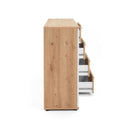 Credenza Jacky 2 2 ante e 4 cassetti 120x85h cm rovere bianco